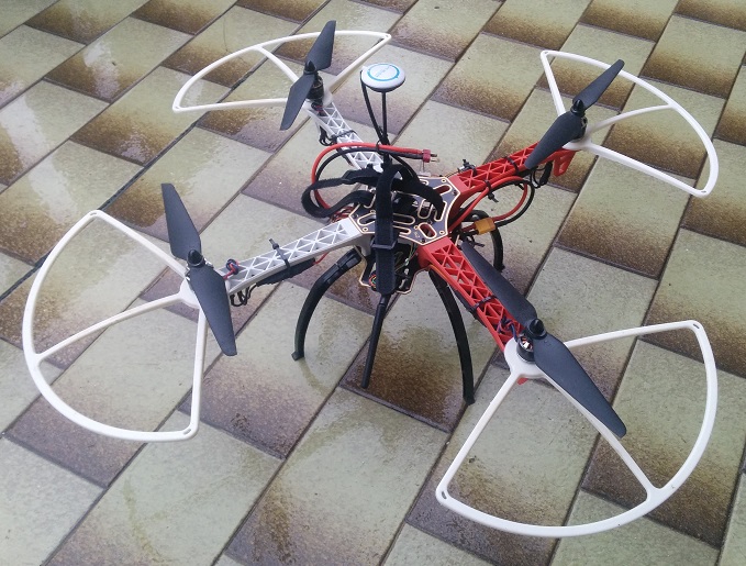 Homebuilt quadcopter drone